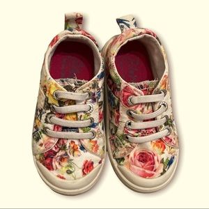 Blowfish Malibu Toddler 6 Slip On Rose Print Floral Sneakers Flats